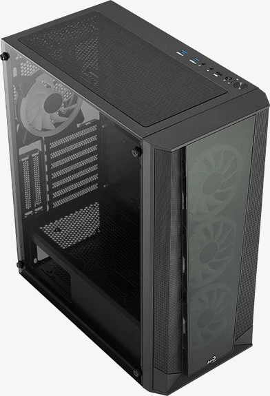 AeroCool Prism, Lüfter LED Fixed RGB, Glasfenster