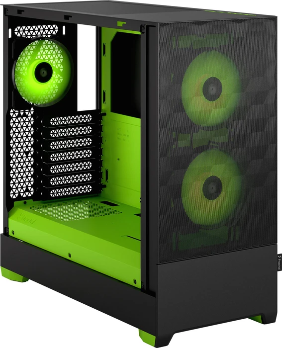 Fractal Design Pop Air RGB Green Core TG Clear Tint, Glasfenster