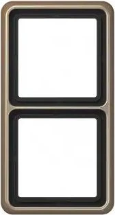 Jung Serie CD 500 Rahmen Metall 2-fach, gold-bronze