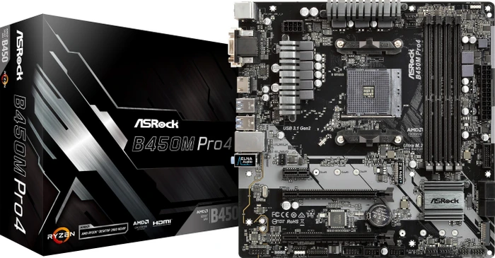 ASRock B450M Pro4 (AMD AM4)