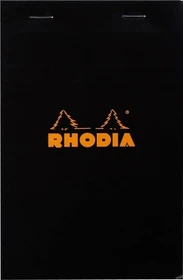 Rhodia Basics Notizblock N°14, 110x170mm, kariert, schwarz, 80 Blatt