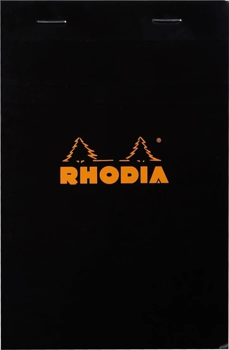 Rhodia Basics Notizblock N°14, 110x170mm, kariert, schwarz, 80 Blatt