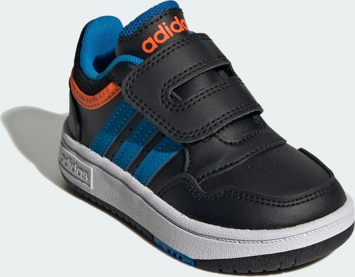 adidas Hoops core black/blue rush/impact orange (Junior)
