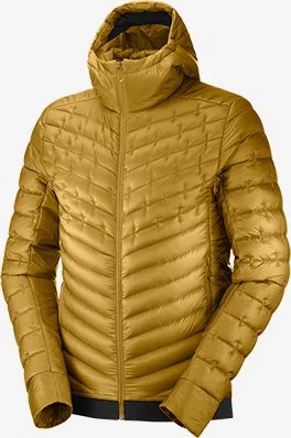 Salomon Outline Down Hoodie Jacke cumin (Herren)