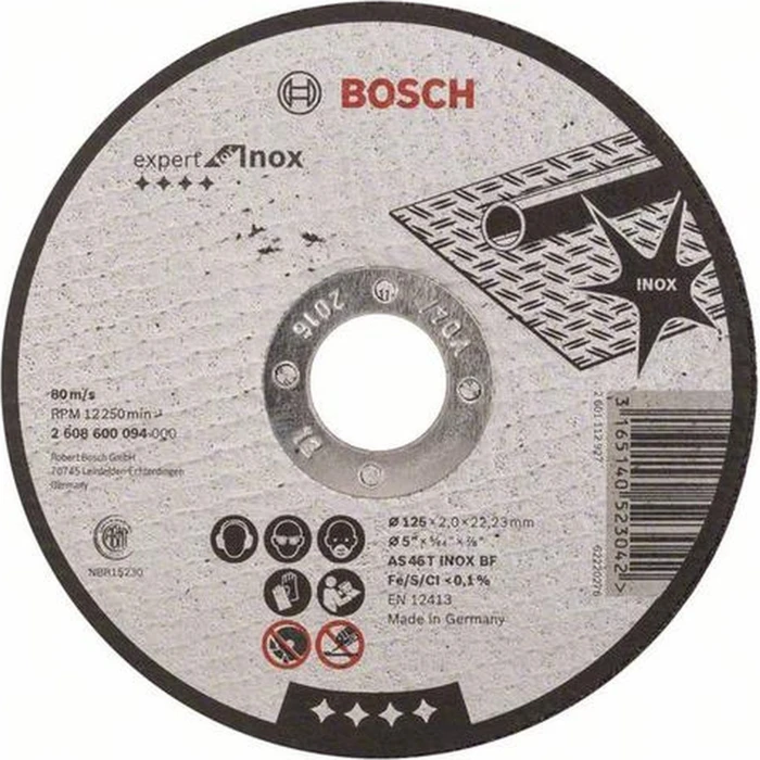 Bosch Professional AS46TBF Expert for Inox Trennscheibe, 125x2x22.23mm, 1 Stück