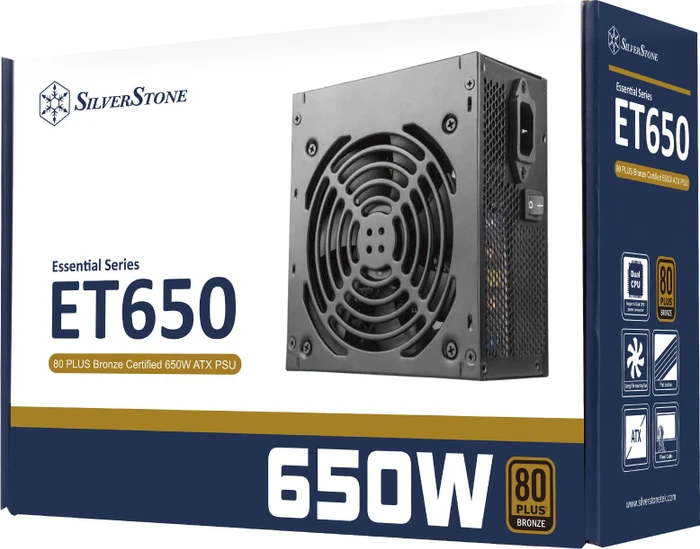 SilverStone Essential Bronze ET650-B (Rev. 1.4) 650W, ATX 2.4