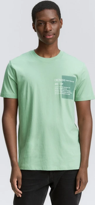 Tom Tailor Basic mit Logo-Print T-Shirt kurzarm paradise mint (Herren)