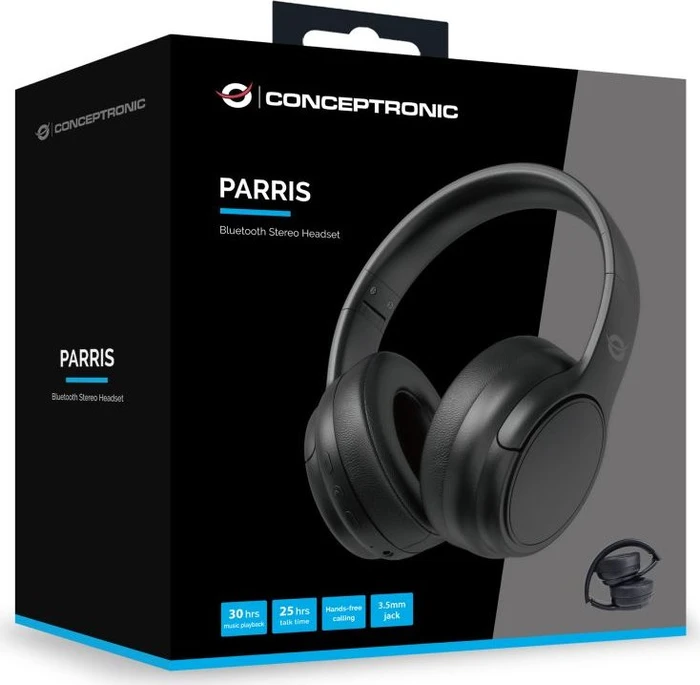 Conceptronic PARRIS03B Bluetooth-Stereo-Headset schwarz