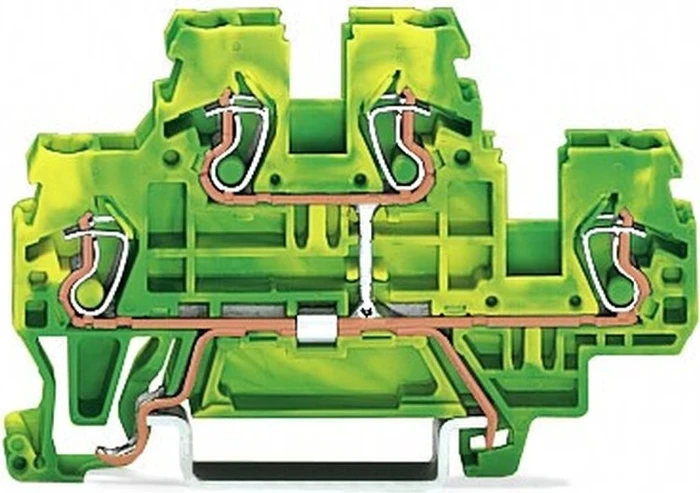 Wago Doppelstockklemme Serie 870, grün-gelb