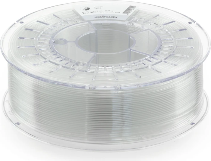 Extrudr PETG, farblos/transparent, Spule, 1.75mm, 2.50kg
