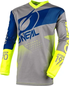 O'Neal Element Factor Trikot langarm gray/blue/neon yellow (Herren)