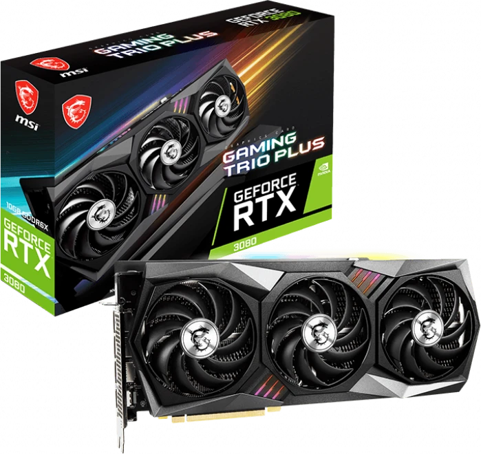 MSI GeForce RTX 3080 Gaming Trio Plus 10G, 10GB GDDR6X, HDMI, 3x DP