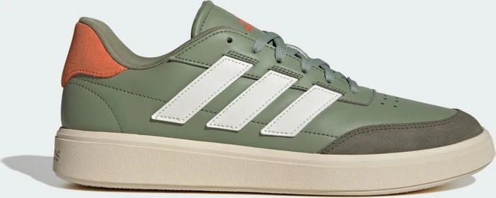adidas Courtblock tent green/off white/impact orange (Herren)