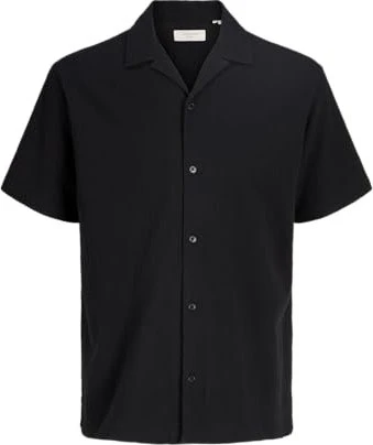 Jack & Jones Relaxed Fit Hawaii Hemd kurzarm schwarz (Herren)