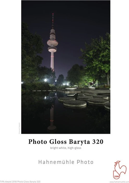 Hahnemühle Photo Gloss Baryta 320 Fotopapier hochglänzend hellweiß, A4, 320g/m², 25 Blatt