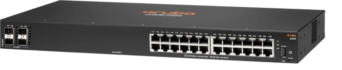 HPE Aruba CX 6000 Series Rackmount Gigabit Managed Switch, 24x RJ-45, 4x SFP
