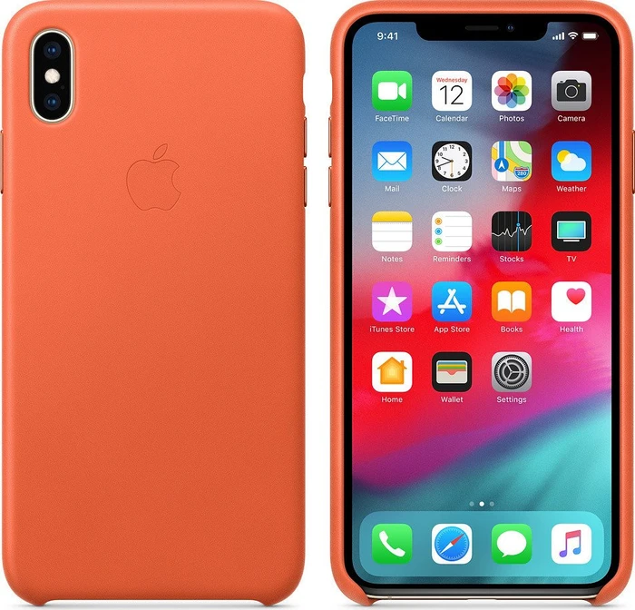 Apple Leder Case für iPhone XS Max orange