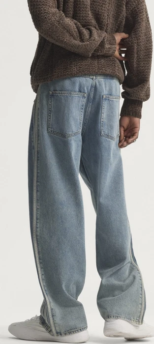 adidas Adicolor Denim Firebird Jeans worn blue denim (Herren)
