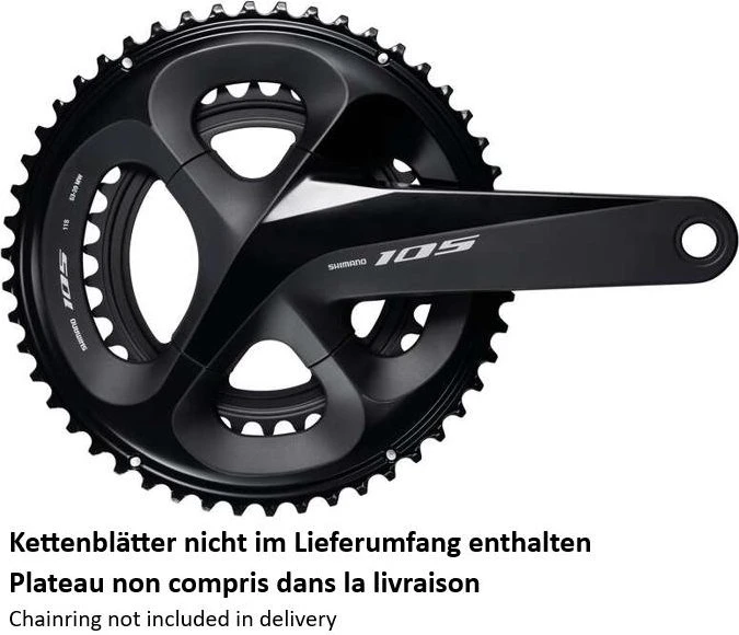 Shimano 105 FC-R7000 Kurbelgarnitur 165mm silky black (IFCR7000AXXL)