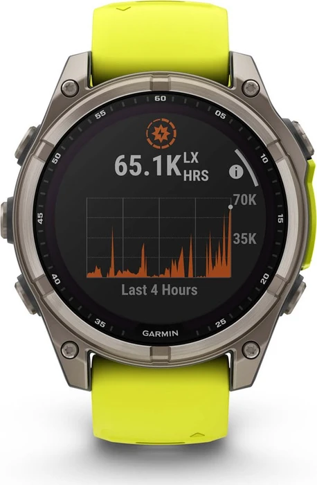 Garmin Fenix 8 47mm Sapphire Solar titanium/amp yellow-graphite