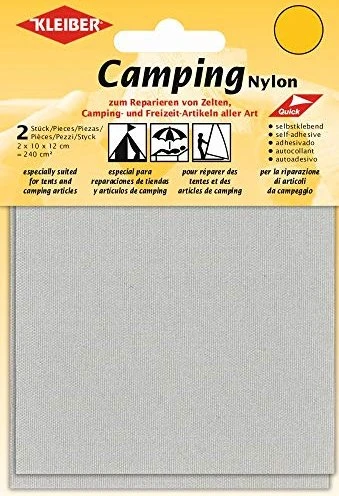 Kleiber Camping Nylon für Zelte selbstklebende Reparatur-Flicken hellgrau