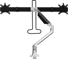 Fellowes Chicago Crossbar Monitorarm Dual chrom/schwarz