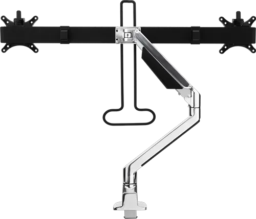 Fellowes Chicago Crossbar Monitorarm Dual chrom/schwarz