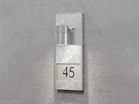 Konstsmide Modena GU10 35W 16cm Hausnummernleuchte 1-flammig silber