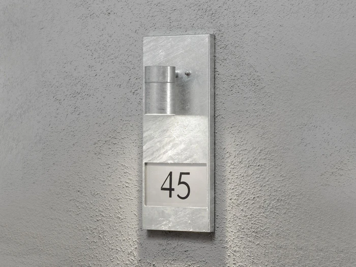 Konstsmide Modena GU10 35W 16cm Hausnummernleuchte 1-flammig silber