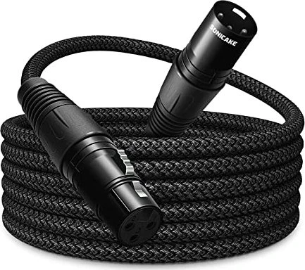 Sonicake Mikrofonkabel XLR male auf XLR female, 2.0m
