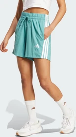 adidas Essentials 3-Streifen Cotton Trainingshose kurz powder teal/white (Damen)