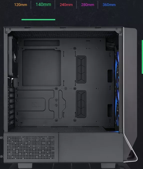 Thermaltake Ceres 300 TG ARGB, schwarz, Glasfenster