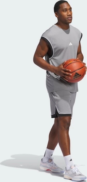 adidas Basketball All-World Sleeveless Funktionsshirt ärmellos grey three/black (Herren)