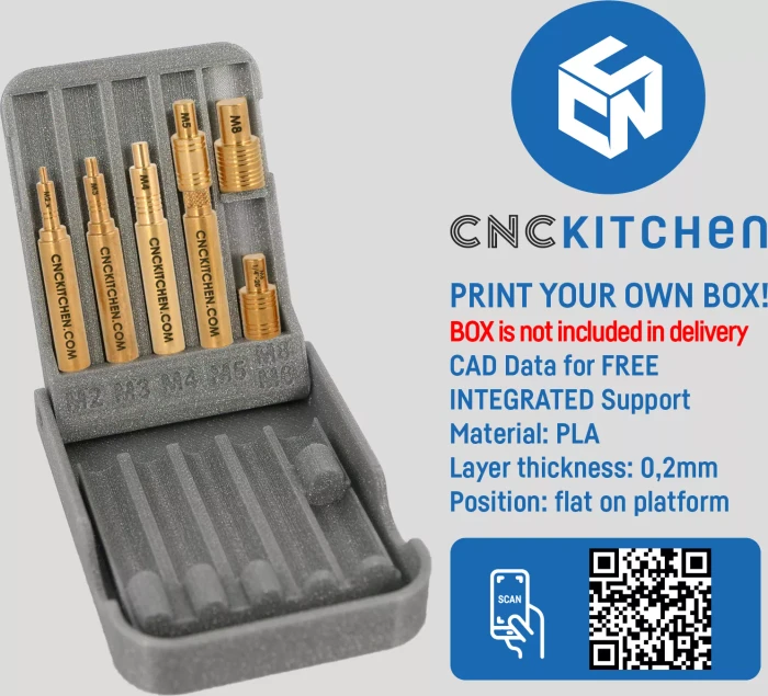 CNC Kitchen Einschmelzhilfen V2 für Gewindeinsatz, kompatibel zu T18/M900 Lötkolben