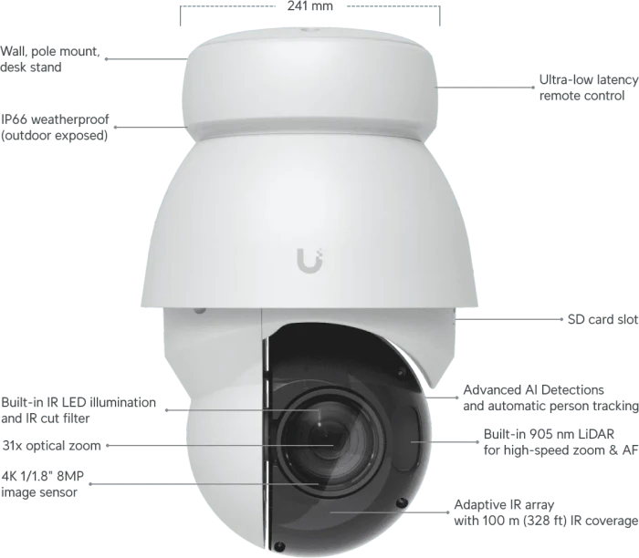 Ubiquiti AI PTZ Precision, weiß