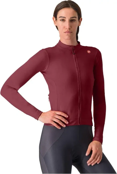 Castelli Espresso Thermal Trikot langarm deep bordeaux (Damen)