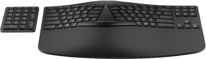 HP 960 Ergonomic Wireless Keyboard, schwarz, USB/Bluetooth, US