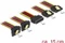 DeLOCK 15-Pin SATA Strom Stecker auf 4x 15-Pin SATA Strom Buchse, Adapterkabel, 2x gewinkelt, 15cm Vorschaubild