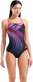 Arena Jellyfish Swim Pro Back Badeanzug black/multi/bright coral (Damen)