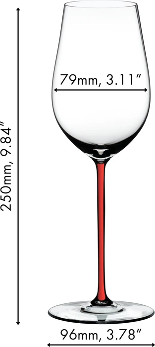 Riedel Fatto A Mano Riesling/Zinfandel Weißweinglas rot