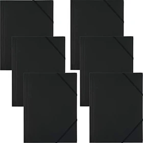 D.RECT Sammelmappe, A4, schwarz, 6er-Pack