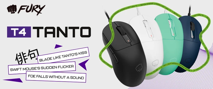 Natec Fury Tanto T4 Ultra-Lightweight Gaming Mouse schwarz, USB