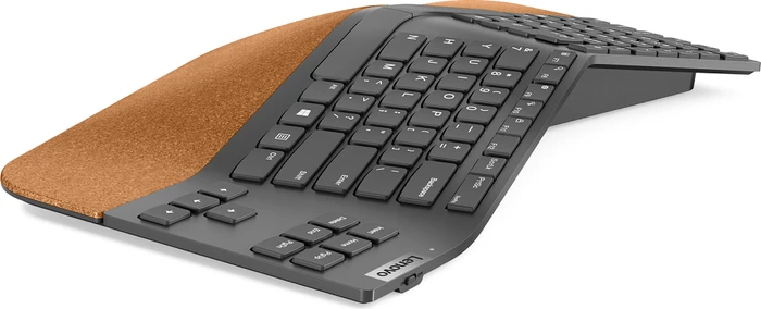 Lenovo Go Wireless Split Keyboard, Storm Grey, TKL, mit Naturkork, USB, FR