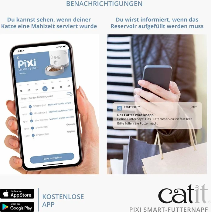 Catit PIXI Smart-Futterautomat für Trockenfutter, WLAN, weiß