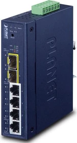 Planet IGS-4215 Industrial Railmount Gigabit Managed Switch, 4x RJ-45, 2x SFP (IGS-4215-4T2S)
