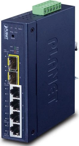 Planet IGS-4215 Industrial Railmount Gigabit Managed Switch, 4x RJ-45, 2x SFP