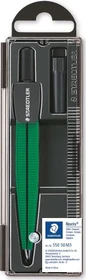 Staedtler Noris Club 550 Schulzirkel Metall, schwarz/grün, Klappdeckeletui