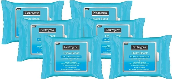 Neutrogena Hydro Boost Aqua Reinigungstücher, 25 Stück