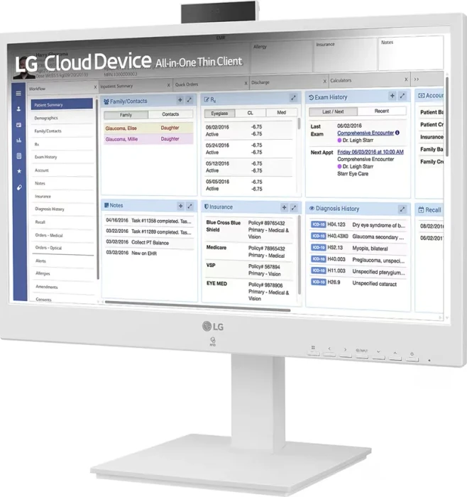 LG 24CR671N-2P All-in-One Thin Client Healthcare, Pentium Silver N6005, 8GB RAM, 256GB SSD