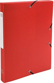 Exacompta Archivbox Kunststoff blickdicht 25mm, A4, rot, 8er-Pack